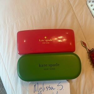 Kate Spade Red and Green Eyeglass Cases